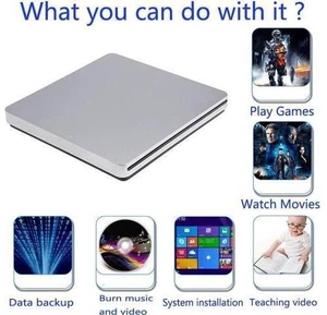 External CD/DVD Drive for Laptop, USB-C/USB3.0 Portable DVD CD+/-RW Drive Slim DVD/CD ROM Rewriter Burner Writer, High Speed Data External CD/DVD Drive for Laptop, USB-C/USB3.0 Portable DVD CD+/-RW Drive Slim DVD/CD ROM Rewriter Burner Writer, High Speed Data