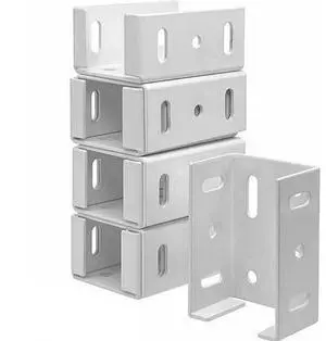 2-3/4 Inch Rails Brackets Kit, White Alluminum Fence Bracket for Vinyl Fencing Panel to Post Con tion 2-3/4 Inch Rails Brackets Kit, White Alluminum Fence Bracket for Vinyl Fencing Panel to Post Con tion