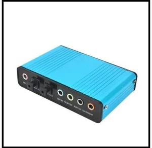 USB 6 Channel 5.1 / 7.1 Surround External Sound Card PC Laptop Desktop Tablet Audio Optical Adapter Card(Blue) USB 6 Channel 5.1 / 7.1 Surround External Sound Card PC Laptop Desktop Tablet Audio Optical Adapter Card(Blue)