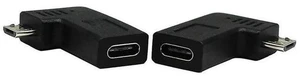 Right & Left Micro USB Male to USB Type C Female Data Sync Charging Converter Adapter for Phones, Computers, s 2pack Right & Left Micro USB Male to USB Type C Female Data Sync Charging Converter Adapter for Phones, Computers, s 2pack