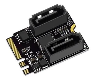 M.2 A+E KEY to 2 Ports SATA3.0 Converter Card Hard disk expansion card: Fast Data Transmission and Stable Output M.2 A+E KEY to 2 Ports SATA3.0 Converter Card Hard disk expansion card: Fast Data Transmission and Stable Output