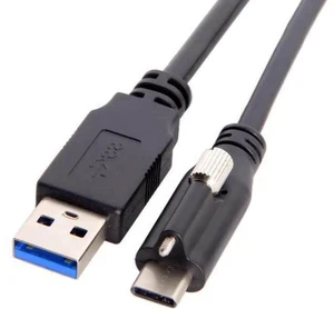 CY USB 3.1 Type-C Locking Connector to Standard USB3.0 Data Cable 1.2m With Panel Mount Screw CY USB 3.1 Type-C Locking Connector to Standard USB3.0 Data Cable 1.2m With Panel Mount Screw