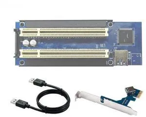 Riser Card PCI-E Express X1 to Dual PCI Riser Extend Adapter Connector Card Add Expansion Card For PC Computer XP Riser Card PCI-E Express X1 to Dual PCI Riser Extend Adapter Connector Card Add Expansion Card For PC Computer XP