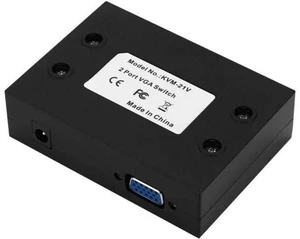 2 Port VGA SVGA Monitor Sharing Switch Box 2-in 1-Out for LCD PC TV Monitor 2 Port VGA SVGA Monitor Sharing Switch Box 2-in 1-Out for LCD PC TV Monitor