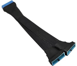 USB 3.0 Header Extension Cable 19/20 Pin 1 to 2 Y Splitter Internal Extension Adapter USB 3.0 Header Extension Cable 19/20 Pin 1 to 2 Y Splitter Internal Extension Adapter