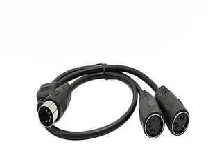 DIN 5-Pin Splitter Y Adapter MIDI Cable, MIDI 5 Pin Male to Dual 2 x DIN-5 Female Extension Audio Cable (D5P M-2F,0.5meter) DIN 5-Pin Splitter Y Adapter MIDI Cable, MIDI 5 Pin Male to Dual 2 x DIN-5 Female Extension Audio Cable (D5P M-2F,0.5meter)