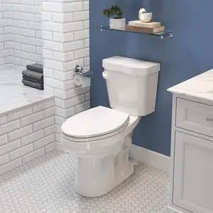 17 Inch High Elongated Toilet with ADA Chair Height, Two Piece Toilet with Powerful 1.28 GPF Single Flush, MAP 1000g, Extra Tall Bowl Suitable for Tall Person & Seniors 17 Inch High Elongated Toilet with ADA Chair Height, Two Piece Toilet with Powerful 1.28 GPF Single Flush, MAP 1000g, Extra Tall Bowl Suitable for Tall Person & Seniors