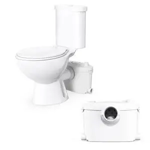 600W Macerating Toilet System for Toilet, Bathroom Sink & Tub | Upflow Toilet System with AC Vent | Silent & Powerful | Toilet Bowl, Toilet Seat, Water Tank & Macerator Pump Basement SUPERFLO 600W Macerating Toilet System for Toilet, Bathroom Sink & Tub | Upflow Toilet System with AC Vent | Silent & Powerful | Toilet Bowl, Toilet Seat, Water Tank & Macerator Pump Basement SUPERFLO