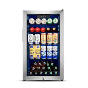Beverage Refrigerator Cooler, 130 Cans 3.22 Cu.Ft Small Refrigerator with Low-E Glass Door, Lock, 17-Inch Beer Fridge for Drinks, Beer and Wine, Mini Fridge for Bedroom, Office and Bar, Silver Beverage Refrigerator Cooler, 130 Cans 3.22 Cu.Ft Small Refrigerator with Low-E Glass Door, Lock, 17-Inch Beer Fridge for Drinks, Beer and Wine, Mini Fridge for Bedroom, Office and Bar, Silver