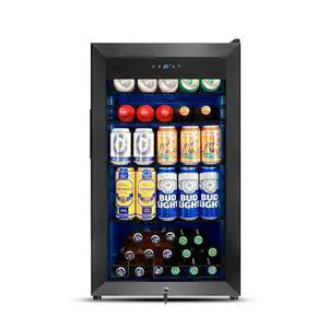 Beverage Refrigerator Cooler, 130 Cans 3.22 Cu.Ft Small Refrigerator with Low-E Glass Door, Lock, 17-Inch Beer Fridge for Drinks, Beer and Wine, Mini Fridge for Bedroom, Office and Bar, Black Beverage Refrigerator Cooler, 130 Cans 3.22 Cu.Ft Small Refrigerator with Low-E Glass Door, Lock, 17-Inch Beer Fridge for Drinks, Beer and Wine, Mini Fridge for Bedroom, Office and Bar, Black