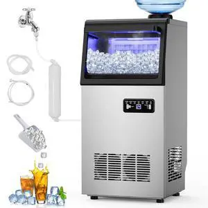 120LBS Undercounter Commercial Ice Maker, Under Counter Built-in Freestanding Commercial Ice Machine, Adjustable Ice Maker, Dual Water Ice Machine for Bar, Restaurant, Hotel 120LBS Undercounter Commercial Ice Maker, Under Counter Built-in Freestanding Commercial Ice Machine, Adjustable Ice Maker, Dual Water Ice Machine for Bar, Restaurant, Hotel