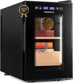16L Pro 1S Electric Cigar Humidor, Smart Humidity & Temp Quiet Control, Holds 100 Counts, Thermostatic Cabinet w/Spanish Cedar Wood Shelves & Drawer, Digital Hygrometer, Gifts for Men 16L Pro 1S Electric Cigar Humidor, Smart Humidity & Temp Quiet Control, Holds 100 Counts, Thermostatic Cabinet w/Spanish Cedar Wood Shelves & Drawer, Digital Hygrometer, Gifts for Men