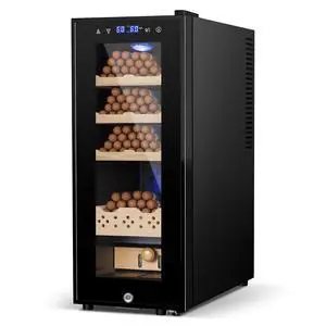 35L Cigar Electric Humidor, 250 Counts Large Capacity Thermostatic Electric Cigar Cooler Cabinet with Digital LED Screen, Safety Lock,Smart Humidity & Temp Control, Gifts for Men 35L Cigar Electric Humidor, 250 Counts Large Capacity Thermostatic Electric Cigar Cooler Cabinet with Digital LED Screen, Safety Lock,Smart Humidity & Temp Control, Gifts for Men