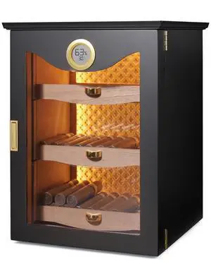 LED Cigar Humidor Cabinet, Peruvian Spanish Cedar, Precision Hygrometer, Elegant and Gorgeous Design - Exceptional Gift for Fathers, Husbands, Gentlemen Friends, and Cigar Enthusiasts LED Cigar Humidor Cabinet, Peruvian Spanish Cedar, Precision Hygrometer, Elegant and Gorgeous Design - Exceptional Gift for Fathers, Husbands, Gentlemen Friends, and Cigar Enthusiasts