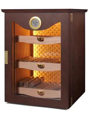 LED Cigar Humidor Cabinet, Peruvian Spanish Cedar, Precision Hygrometer, Elegant and Gorgeous Design - Exceptional Gift for Fathers, Husbands, Gentlemen Friends, and Cigar Enthusiasts LED Cigar Humidor Cabinet, Peruvian Spanish Cedar, Precision Hygrometer, Elegant and Gorgeous Design - Exceptional Gift for Fathers, Husbands, Gentlemen Friends, and Cigar Enthusiasts