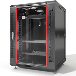 15U Wall Mount Server Rack Cabinet, 19 Locking Network Rack, 24 Deep, Glass Door, with Fan, PDU and Shelf 15U Wall Mount Server Rack Cabinet, 19 Locking Network Rack, 24 Deep, Glass Door, with Fan, PDU and Shelf