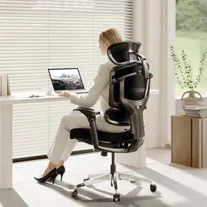 ErgoX-PRO Ergonomic Office Chair with Footrest Black Cloudtech Cushion, 5D Lumbar, 7D Armrests, 4D Headrest, 551LBS Capacity Office, Gaming, Home ErgoX-PRO Ergonomic Office Chair with Footrest Black Cloudtech Cushion, 5D Lumbar, 7D Armrests, 4D Headrest, 551LBS Capacity Office, Gaming, Home