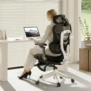 ErgoX Max Ergonomic Office Chair with footrest Black - Aluminum Alloy Frame & Base, 661 lb Capacity, 5D Armrests, 4D Adaptive Lumbar & 4D Headrest 1 ErgoX Max Ergonomic Office Chair with footrest Black - Aluminum Alloy Frame & Base, 661 lb Capacity, 5D Armrests, 4D Adaptive Lumbar & 4D Headrest 1