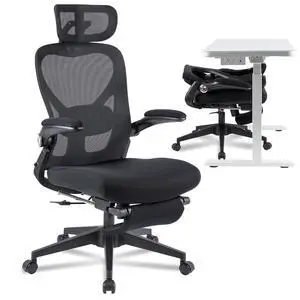 Foldex Ergonomic Office Chair, Folding Chair for Small Spaces with Lumbar Support, Flip-up Armrests, 3D Headrest, Desk Chairs with Footrest for Work,Video Game,Gift (Foam Seat, Black) Foldex Ergonomic Office Chair, Folding Chair for Small Spaces with Lumbar Support, Flip-up Armrests, 3D Headrest, Desk Chairs with Footrest for Work,Video Game,Gift (Foam Seat, Black)