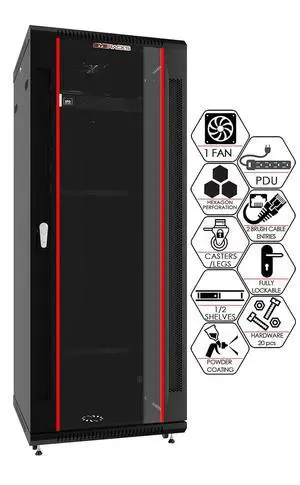 22U Wall Mount Server Rack Cabinet 24 Deep, 19 Network & AV Enclosure for Home Lab with Fan, PDU, 2 Shelves, Locking Glass Door 22U Wall Mount Server Rack Cabinet 24 Deep, 19 Network & AV Enclosure for Home Lab with Fan, PDU, 2 Shelves, Locking Glass Door