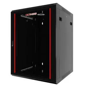 18U Wall Mount Server Rack Cabinet, 19 Network Cabinet Enclosure, 18 Deep, Locking Tempered Glass Door, Ventilated, Fan-Ready Top 18U Wall Mount Server Rack Cabinet, 19 Network Cabinet Enclosure, 18 Deep, Locking Tempered Glass Door, Ventilated, Fan-Ready Top