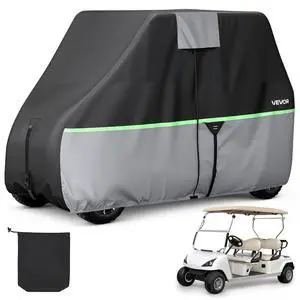 Golf Cart Cover, Full Coverage 2+2/4 Passenger Golf Cart, 600D Waterproof Oxford Fabric Club Car Cover Fits Most Carts Club Car, Yamaha, EZGO, Honda, PU Coating & Three Zipper Doors Golf Cart Cover, Full Coverage 2+2/4 Passenger Golf Cart, 600D Waterproof Oxford Fabric Club Car Cover Fits Most Carts Club Car, Yamaha, EZGO, Honda, PU Coating & Three Zipper Doors