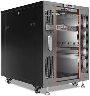 Server Rack Cabinet, 39 Deep 19 Floor Standing Network Enclosure (Glass Door, 18U 39" Deep (24" W x 39" D x 37" H)) Server Rack Cabinet, 39 Deep 19 Floor Standing Network Enclosure (Glass Door, 18U 39" Deep (24" W x 39" D x 37" H))