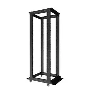 42U Open Frame Rack, Adjustable 24-37", 19-Inch EIA-310 | 4-post steel frame, square mounting holes, casters, cage nuts and screws 42U Open Frame Rack, Adjustable 24-37", 19-Inch EIA-310 | 4-post steel frame, square mounting holes, casters, cage nuts and screws