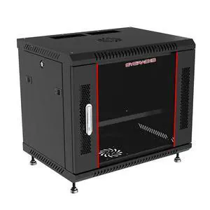 9U Wall Mount Server Rack, 18" Deep, 19-Inch EIA-310 | Fan, shelf, 8-way PDU, dust-tight grommets, lockable enclosure 9U Wall Mount Server Rack, 18" Deep, 19-Inch EIA-310 | Fan, shelf, 8-way PDU, dust-tight grommets, lockable enclosure