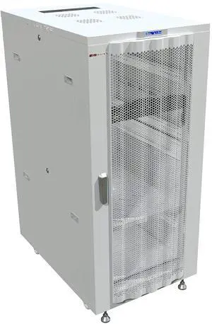 32U 35 Deep Server Rack Cabinet, 19 Floor-Standing Network Enclosure with Mesh Door, LCD Thermostat, 4 Cooling Fans, PDU, Shelf, Locking Panels, Casters, 1600 lb Capacity 32U 35 Deep Server Rack Cabinet, 19 Floor-Standing Network Enclosure with Mesh Door, LCD Thermostat, 4 Cooling Fans, PDU, Shelf, Locking Panels, Casters, 1600 lb Capacity