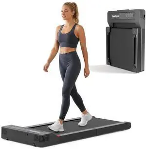Foldable Walking Pad Treadmill for Home Office, Under Desk Treadmill with Fold-in-Half Design, Quiet Brushless Walking Experience, 264 LBS Capacity, Easy Storage Foldable Walking Pad Treadmill for Home Office, Under Desk Treadmill with Fold-in-Half Design, Quiet Brushless Walking Experience, 264 LBS Capacity, Easy Storage