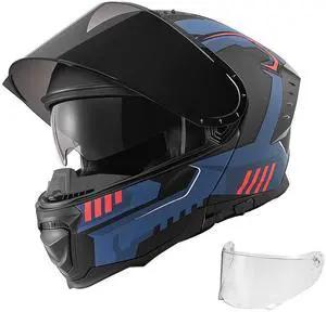 Motorcycle Helmet DOT Approved, Adult Motocross Dirt Bike Helmet with Large Clear Visor, Comfortable Motorbike Racing Street with Detachable Liner for Men & Women Motorcycle Helmet DOT Approved, Adult Motocross Dirt Bike Helmet with Large Clear Visor, Comfortable Motorbike Racing Street with Detachable Liner for Men & Women