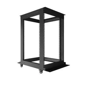 18U Open Frame Rack, 4-Post, 19-Inch, Casters | Open access design, heavy-duty casters, cage bolts and nuts included 18U Open Frame Rack, 4-Post, 19-Inch, Casters | Open access design, heavy-duty casters, cage bolts and nuts included