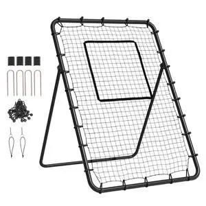 Baseball and Softball Rebounder Net, PitchBack Baseball Pitching Nest, 3-Way Baseball, Softball Pitchback Net, Fielding Trainer, Bounce Back Net for Fielding/Throwing Practice Baseball and Softball Rebounder Net, PitchBack Baseball Pitching Nest, 3-Way Baseball, Softball Pitchback Net, Fielding Trainer, Bounce Back Net for Fielding/Throwing Practice