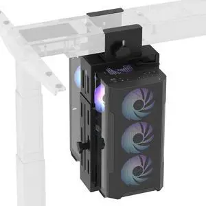 Computer Tower Stand, PC Stand up to 44lbs, CPU Holder Adjustable Height and Width Fits Mid-Tower and Mini-Tower, For Dual-crossbeam Computer Tower Stand, PC Stand up to 44lbs, CPU Holder Adjustable Height and Width Fits Mid-Tower and Mini-Tower, For Dual-crossbeam