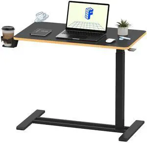 Mobile Standing Desk with Wheels Pneumatic Laptop Desk Rolling Computer Cart Movable Height Adjustable Small Sit Stand Desk Computer Workstations Home Use31.5" W x 17.7" D, Black+Maple Mobile Standing Desk with Wheels Pneumatic Laptop Desk Rolling Computer Cart Movable Height Adjustable Small Sit Stand Desk Computer Workstations Home Use31.5" W x 17.7" D, Black+Maple