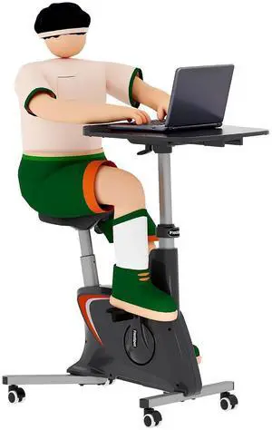 3-in-1 Small Standing Desk with Wheels Exercise Bike Movable Computer Desk for Laptop, Adjustable Height,2D Desktop,8-Level Resistance, Home Office Desks Workstation for Corner, Black 3-in-1 Small Standing Desk with Wheels Exercise Bike Movable Computer Desk for Laptop, Adjustable Height,2D Desktop,8-Level Resistance, Home Office Desks Workstation for Corner, Black