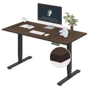 E6 Bamboo 3-Stage Dual Motor Electric Standing Desk 55 x 28 Sit Stand Up Desk, Holds 220 lbs, Adjustable Height w/Memory Presets, Solid Walnut Bamboo Desktop & Black Frame, Ships in 2 Boxes E6 Bamboo 3-Stage Dual Motor Electric Standing Desk 55 x 28 Sit Stand Up Desk, Holds 220 lbs, Adjustable Height w/Memory Presets, Solid Walnut Bamboo Desktop & Black Frame, Ships in 2 Boxes