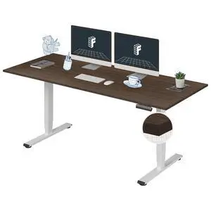 E6 Bamboo 3-Stage Dual Motor Electric Standing Desk 72 x 30 Sit Stand Up Desk, Holds 220 lbs, Adjustable Height w/Memory Presets, Solid Walnut Bamboo Desktop & White Frame, Ships in 2 Boxes E6 Bamboo 3-Stage Dual Motor Electric Standing Desk 72 x 30 Sit Stand Up Desk, Holds 220 lbs, Adjustable Height w/Memory Presets, Solid Walnut Bamboo Desktop & White Frame, Ships in 2 Boxes