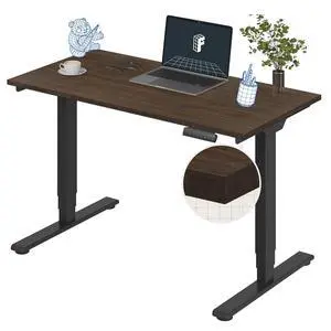 E6 Bamboo 3-Stage Dual Motor Electric Standing Desk 48 x 24 Sit Stand Up Desk, Holds 220 lbs, Adjustable Height w/Memory Presets, Solid Walnut Bamboo Desktop & Black Frame, Ships in 2 Boxes E6 Bamboo 3-Stage Dual Motor Electric Standing Desk 48 x 24 Sit Stand Up Desk, Holds 220 lbs, Adjustable Height w/Memory Presets, Solid Walnut Bamboo Desktop & Black Frame, Ships in 2 Boxes