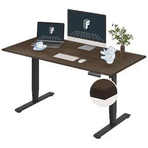 E6 Bamboo 3-Stage Dual Motor Electric Standing Desk 60 x 30 Sit Stand Up Desk, Holds 220 lbs, Adjustable Height w/Memory Presets, Solid Walnut Bamboo Desktop & Black Frame, Ships in 2 Boxes E6 Bamboo 3-Stage Dual Motor Electric Standing Desk 60 x 30 Sit Stand Up Desk, Holds 220 lbs, Adjustable Height w/Memory Presets, Solid Walnut Bamboo Desktop & Black Frame, Ships in 2 Boxes