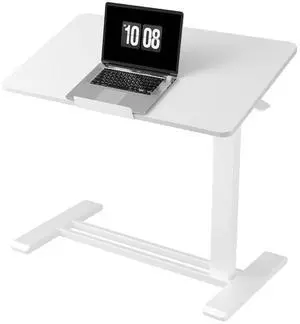 H7 PRO Mobile Standing Desk Adjustable Overbed Table Pneumatic with Wheels 90°Tiltable Portable Laptop Desk Rolling Computer Cart Foldable Bedside Table(31.5" W x 17.7" D, White) H7 PRO Mobile Standing Desk Adjustable Overbed Table Pneumatic with Wheels 90°Tiltable Portable Laptop Desk Rolling Computer Cart Foldable Bedside Table(31.5" W x 17.7" D, White)