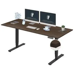 E6 Bamboo 3-Stage Dual Motor Electric Standing Desk 72 x 30 Sit Stand Up Desk, Holds 220 lbs, Adjustable Height w/Memory Presets, Solid Walnut Bamboo Desktop & Black Frame, Ships in 2 Boxes E6 Bamboo 3-Stage Dual Motor Electric Standing Desk 72 x 30 Sit Stand Up Desk, Holds 220 lbs, Adjustable Height w/Memory Presets, Solid Walnut Bamboo Desktop & Black Frame, Ships in 2 Boxes
