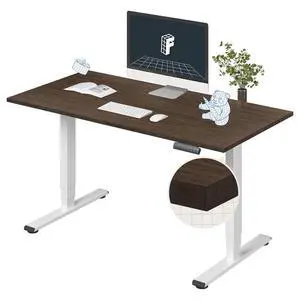 E6 Bamboo 3-Stage Dual Motor Electric Standing Desk 55 x 28 Sit Stand Up Desk, Holds 220 lbs, Adjustable Height w/Memory Presets, Solid Walnut Bamboo Desktop & White Frame, Ships in 2 Boxes E6 Bamboo 3-Stage Dual Motor Electric Standing Desk 55 x 28 Sit Stand Up Desk, Holds 220 lbs, Adjustable Height w/Memory Presets, Solid Walnut Bamboo Desktop & White Frame, Ships in 2 Boxes