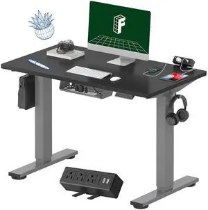 EN2 Whole-Piece Standing Desk with Clamp Power Strip, 40x24'' Electric Stand Up Height Adjustable Desk with Cable Management (Gray Frame + Black Top, 2 Packages) EN2 Whole-Piece Standing Desk with Clamp Power Strip, 40x24'' Electric Stand Up Height Adjustable Desk with Cable Management (Gray Frame + Black Top, 2 Packages)