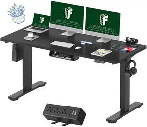 EN2 Whole-Piece Standing Desk with Clamp Power Strip, 60 x 24 Electric Stand Up Height Adjustable Desk with Cable Management (Black Frame + 60" Black Top, 2 Packages) EN2 Whole-Piece Standing Desk with Clamp Power Strip, 60 x 24 Electric Stand Up Height Adjustable Desk with Cable Management (Black Frame + 60" Black Top, 2 Packages)