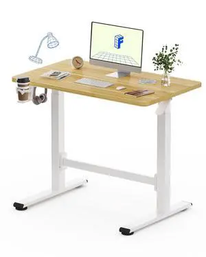 H7 Plus Gas Spring Adjustable Standing Desk, Mobile Rolling Sit-Stand Workstation with Wheel, Cordless Stand Up Desk for Small Room & Home Office 40" One-Piece Desktop Maple,height 27.6"45" H7 Plus Gas Spring Adjustable Standing Desk, Mobile Rolling Sit-Stand Workstation with Wheel, Cordless Stand Up Desk for Small Room & Home Office 40" One-Piece Desktop Maple,height 27.6"45"