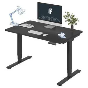 E6 3-Stage Dual Motor Electric Standing Desk 48 x 30 Sit Stand Up Desk, Holds 220 lbs, Adjustable Height w/Memory Presets, One-Piece Black Desktop & Black Frame, Ships in 2 Boxes E6 3-Stage Dual Motor Electric Standing Desk 48 x 30 Sit Stand Up Desk, Holds 220 lbs, Adjustable Height w/Memory Presets, One-Piece Black Desktop & Black Frame, Ships in 2 Boxes