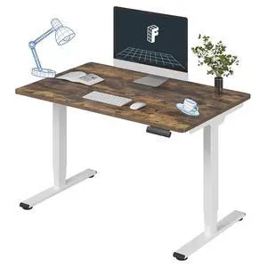 E6 3-Stage Dual Motor Electric Standing Desk 48 x 30 Sit Stand Up Desk, Holds 220 lbs, Adjustable Height w/Memory Presets, One-Piece Special Walnut Desktop & White Frame, Ships in 2 Boxes E6 3-Stage Dual Motor Electric Standing Desk 48 x 30 Sit Stand Up Desk, Holds 220 lbs, Adjustable Height w/Memory Presets, One-Piece Special Walnut Desktop & White Frame, Ships in 2 Boxes