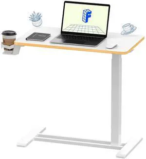 Mobile Standing Desk with Wheels Pneumatic Laptop Desk Rolling Computer Cart Movable Height Adjustable Small Sit Stand Desk Computer Workstations Home Use27.6" W x 15.7" D,White+Maple Mobile Standing Desk with Wheels Pneumatic Laptop Desk Rolling Computer Cart Movable Height Adjustable Small Sit Stand Desk Computer Workstations Home Use27.6" W x 15.7" D,White+Maple